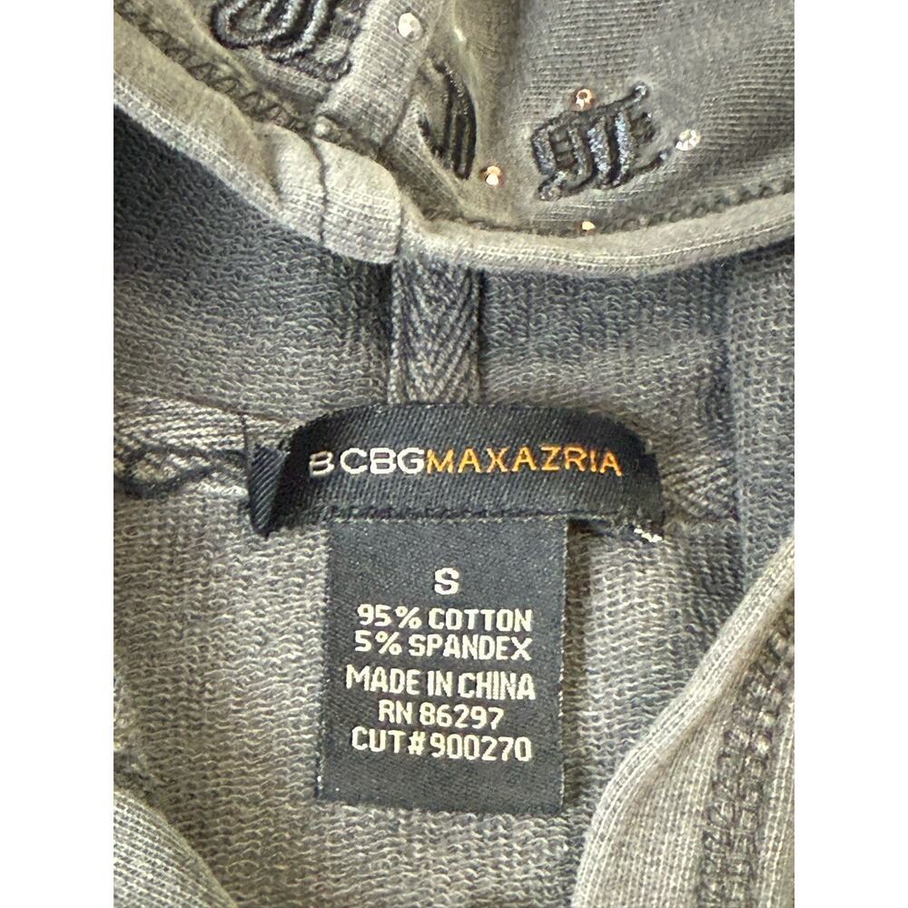 Y2k Vintage Gray Embroidered Full Zip Hoodie Gothic Grunge Women’s Size S - Picture 9 of 13